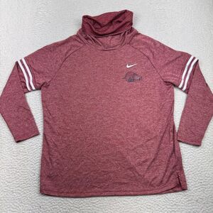 Arkansas‎ Razorbacks Sweater Womens XL Nike Pullover Cowl Neck Stretch Logo